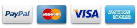 Accepted payment methods: PayPal, MasterCard, Visa, American Express